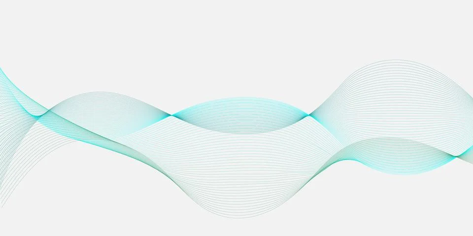 Abstract Flowing Wave Lines on Light Background Stock Illustration