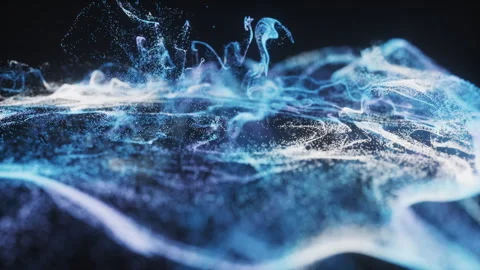 Abstract flowing wave particles background, 3d rendering. Stock Footage 262215512