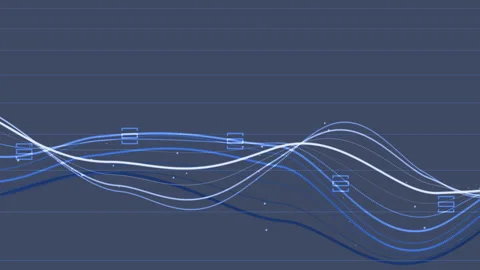 Abstract flowing wave pattern lines Video stock 171808899