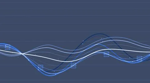 Abstract flowing wave pattern lines Stock Illustration