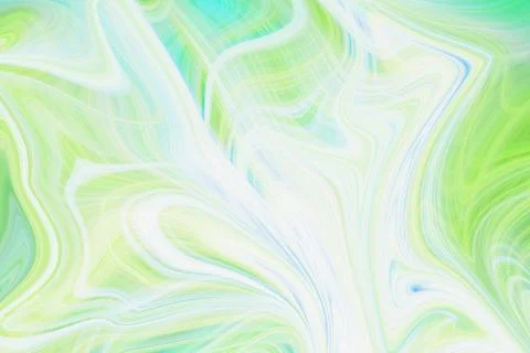 Abstract flowing wave pattern with soft blended gradients of vibrant green Stock Illustration