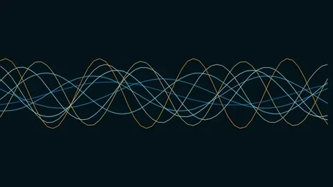Abstract flowing wave pattern symbolizing data transfer or digital energy o.. Stock Footage 341057812