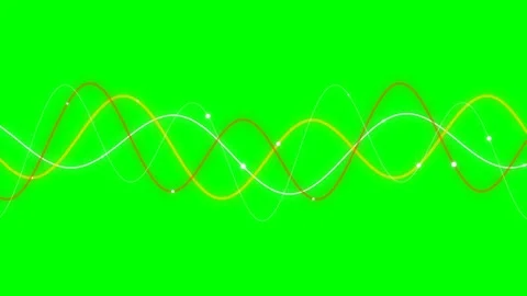 Abstract flowing wave patterns represented by colorful glowing sine lines Stock Footage 340900613