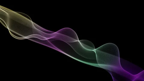 Abstract flowing wave ribbons background animation, Abstract wave ribbons f.. Stock Footage 328419923