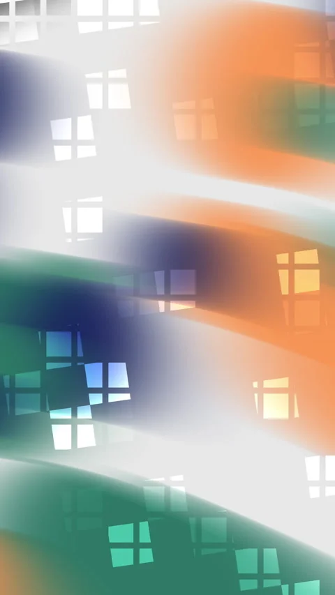 Abstract flowing waves of color with grid patterns and light effects Stock Footage 339707517