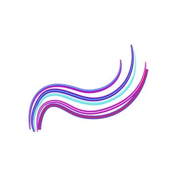 Abstract flowing waves creating dynamic colorful design イラスト素材