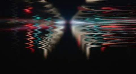 Abstract flowing waves of light creating a colorful digital ripple pattern Stock Illustration