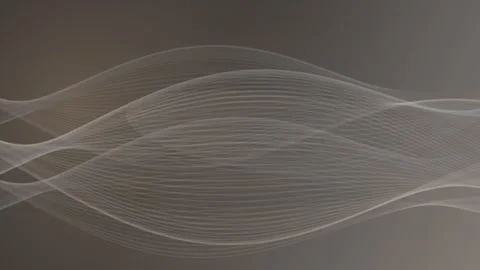 Abstract flowing waves of light lines moving gracefully on dark background. Stock Footage 340971187