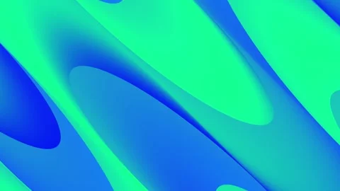 Abstract flowing waves motion background with green and blue gradient texture Stock Footage 342465959