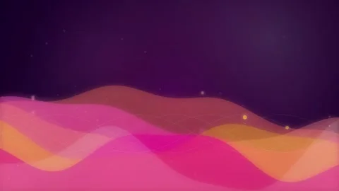 Abstract flowing waves of pink and orange light, digital art background Stock Footage 346661910