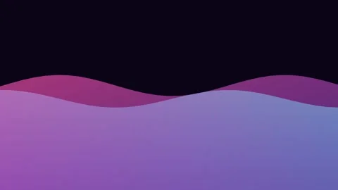 Abstract flowing waves with purple and blue gradients against dark background Stock Footage 336263354