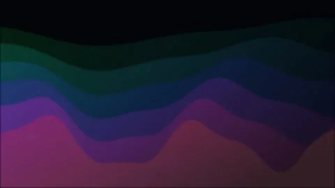 Abstract flowing waves of vibrant gradients on a dark background aesthetic Video stock 335117277