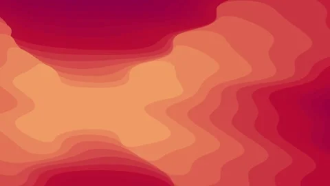 Abstract Flowing Waves in Warm Red and Orange Gradient Background Stock Footage 345874734