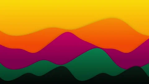 Abstract flowing wavy layers in vibrant gradient colors with smooth motion .. Video stock 345731027