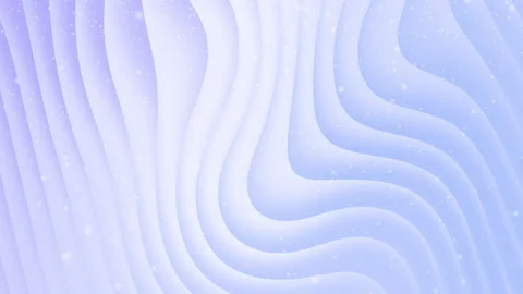 Abstract flowing wavy lines background with shimmering particles soft blue Stock Footage 347678118