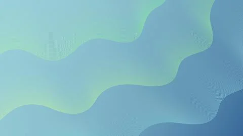 Abstract Flowing Wavy Lines Background in Blue and Green Gradient Stock Illustration