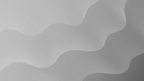 Abstract Flowing Wavy Lines Background in Gray Gradient Illustrazione stock