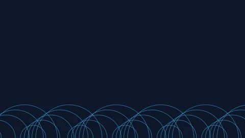 Abstract flowing white line wave background pattern loop on dark navy tech .. Stock Footage 342522859