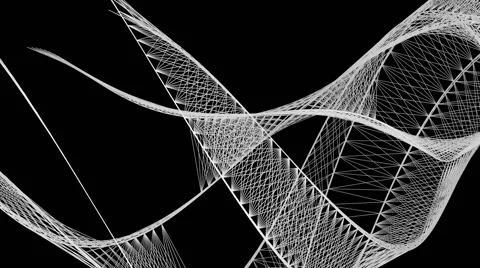 Abstract flowing white lines - seamless graphic background (FULL HD) Vidéo 65394283