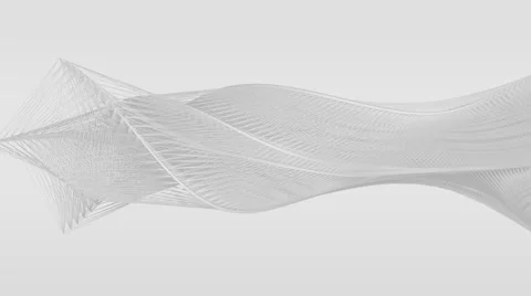 Abstract flowing white shapes (FULL HD) Stockbeeldmateriaal 62296742