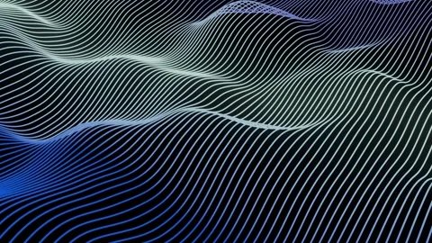 Abstract Flowing Wireframe Lines with Blue Purple Gradient Vidéo 336336610