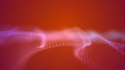 Abstract fluctuations of white waves on a bright orange background. Abstrac.. Stock Illustration