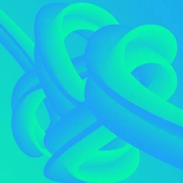 Abstract fluid 3 Dimension modern design with gradient color Stock Illustration
