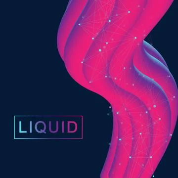 Abstract fluid 3d shapes vector trendy liquid colors backgrounds set. Colored Stock Illustration