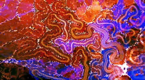 Abstract fluid animation with marble pattern Stock Footage 341745704
