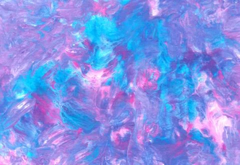 Abstract fluid art background. Blue, purple, pink, violet and white colors mix Stock Illustration