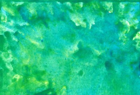 Abstract fluid art background. Blue, cyan, yellow, green and white colors mix Stock Illustration