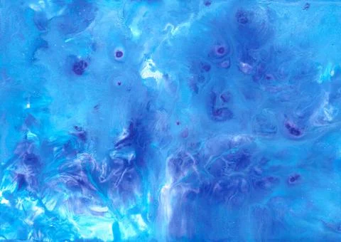 Abstract fluid art background. Blue, purple and white colors mix together Stock-Illustration