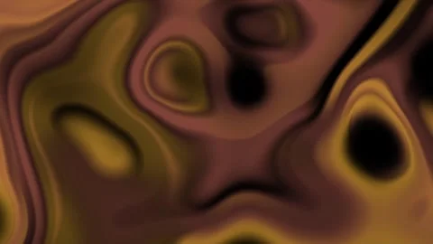 Abstract fluid art background. Blurry golden and brown color mix Vidéo 304409171