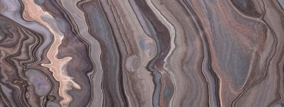 Abstract fluid art background with brown, beige and gray marble texture. Li.. Stock Illustration