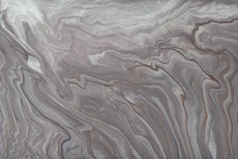 Abstract fluid art background dark gray and silver color. Liquid marble. Acry Stock Illustration