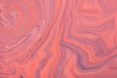 Abstract fluid art background dark pink and blue colors. Liquid marble. Acryl Stock Photos