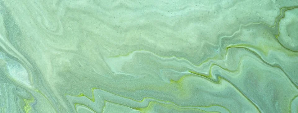 Abstract fluid art background with light mint marble texture. Liquid pastel g イラスト素材