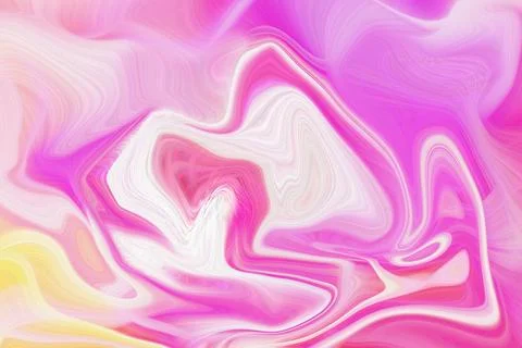 Abstract fluid art background with swirling pink and white paint textures Stock-Illustration