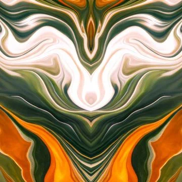 Abstract fluid art featuring an optical illusion face with surreal patterns. Stock Photos