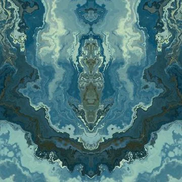 Abstract fluid art featuring an optical illusion face with surreal patterns. Stock Photos