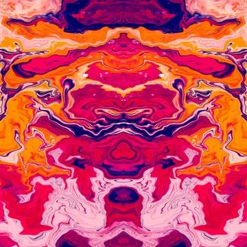 Abstract fluid art featuring an optical illusion face with surreal patterns. Stock Photos