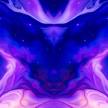 Abstract fluid art featuring an optical illusion face with surreal patterns. Stock Photos