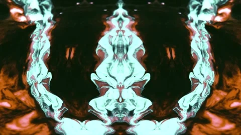 Abstract  Fluid Art,  Intricate Patterns,  Symmetrical Design,  Organic Flo.. Stock Footage 289132981