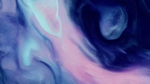 An abstract fluid art texture background with swirling pink and navy blue hues Stock Footage 269787178