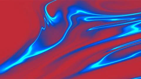 Abstract Fluid Art with Vibrant Blue and Red Colors. Stock Illustration