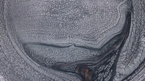 Abstract fluid background design of moving liquid silver shimmering ink. Stock Footage 197099239