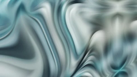 Abstract fluid background with flowing blue and silver waves Stock Footage 336010013