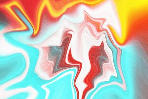 Abstract fluid background with flowing marble liquid waves in vibrant red Stock Illustration
