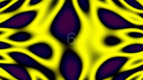 Abstract fluid background pattern with vibrant yellow and deep purple swirls Stock Footage 342095559