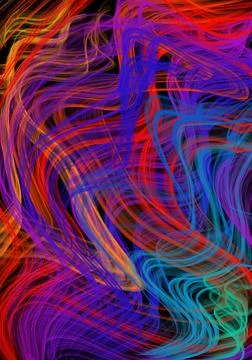 Abstract fluid background with rainbow colours Stock Illustration